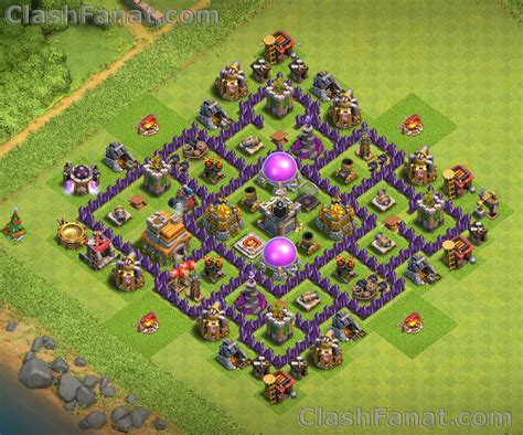 Town Hall 7 War Coc Base Layout With Copy Link Th7 Max Levels Anti Air Design 540