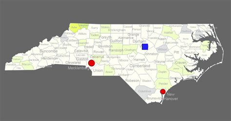 Towns North Carolina Counties Map Interactive Map Of North Carolina