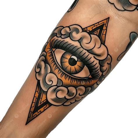 Traditional All Seeing Eye Tattoo Design