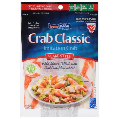 Trans Ocean Crab Classic Imitation Crab Leg Style Shop Shrimp Shellfish At H E B