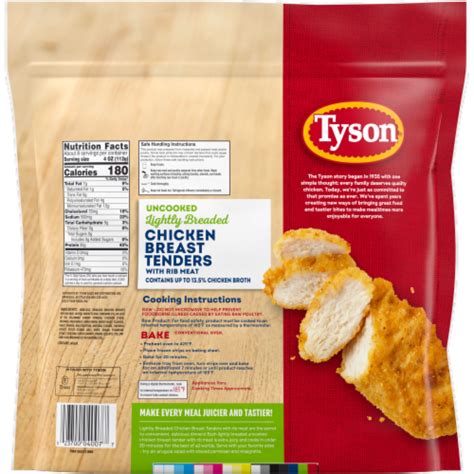Tyson Uncooked Breaded Select Cut Chicken Tenders