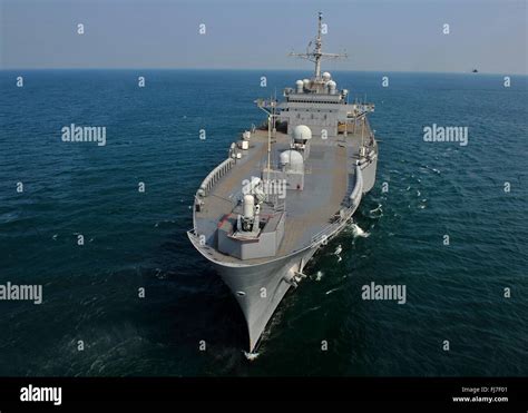U S Navy 7Th Fleet Flagship The Uss Blue Ridge Steams Through The