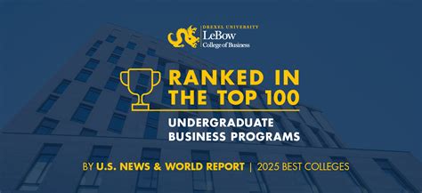 U S News Amp World Report Ranks Lebow S Undergraduate Business Program