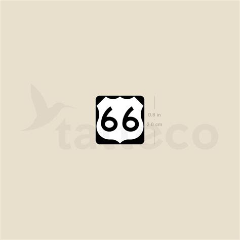 U S Route 66 Temporary Tattoo Set Of 3 Tatteco