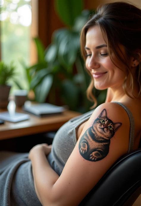 Unique Fat Cat Tattoo Designs Cozy Vibes