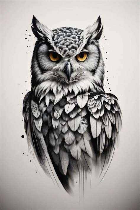 Unique Owl Tattoo Design