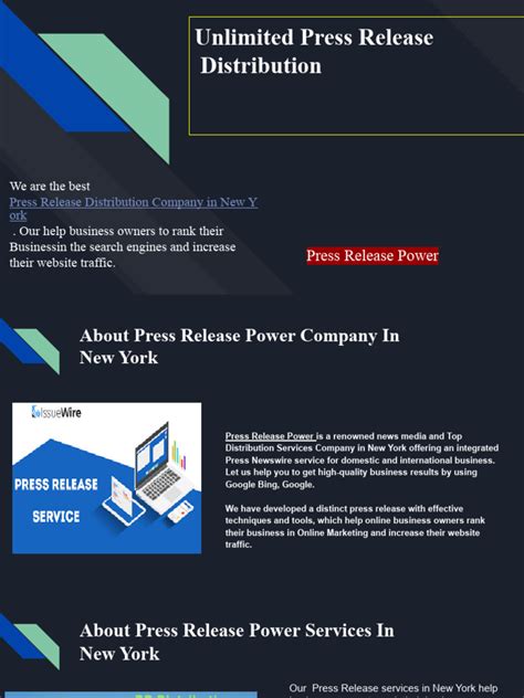 Unlimited Press Release Distribution Service Press Release Power