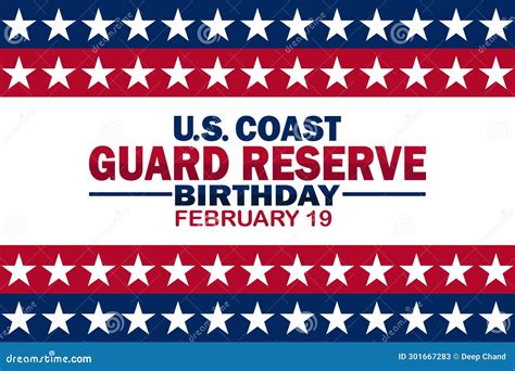Us Coast Guard Reserve Birthday Royalty Free Vector Image