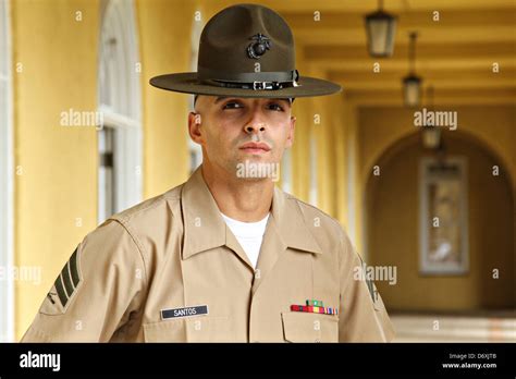 Us Marine Corps Drill Instructor Sgt Angel A Santos At Marine Corps