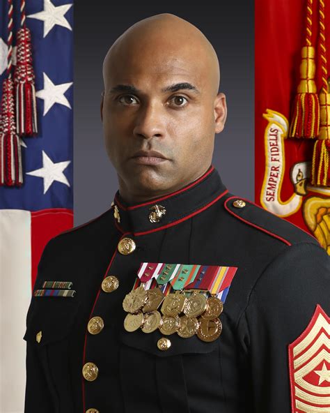 Us Marine Corps Sergeant Pedro Carlo Left And Us Marine Corps Staff