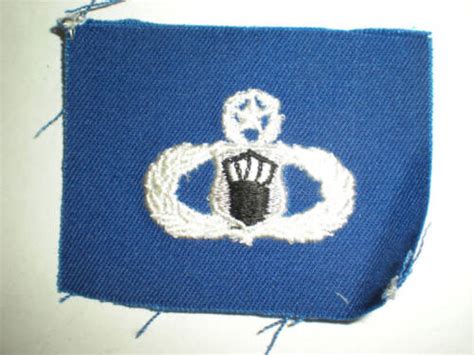 Usaf Air Traffic Control 9 Level Badge On Blue Twill Ebay