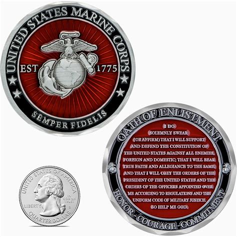 Usmc Oath Of Enlistment Usmc Challenge Coin