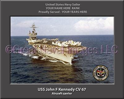 Uss John F Kennedy Cv 67 Personalized Canvas Ship Photo Print 5 Navy Veteran Ebay