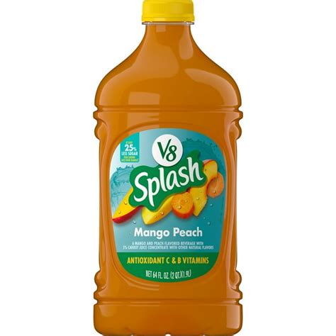 V8 Splash Mango Peach Flavored Juice Beverage 64 Fl Oz Bottle