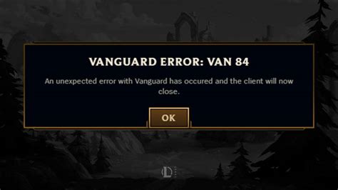 Vanguard Error Van 84