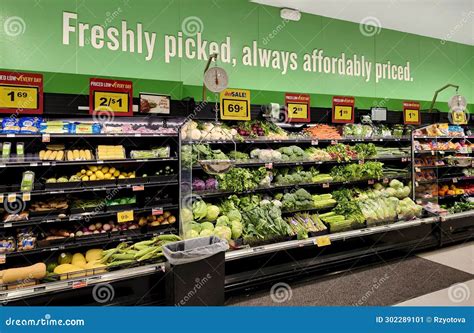 Vegetables Displayed Inside A Food Lion Grocery Store Va Editorial