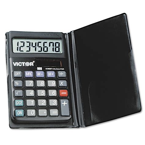 Victor 908 8 Digit Executive Handheld Calculator With Double Hinged Cover Officesupply Com