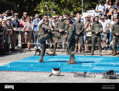 View Of Spanish Army Special Operations Force During Display Of Spanish View Of Spanish Army Special Operations Force During Display Of Spanish