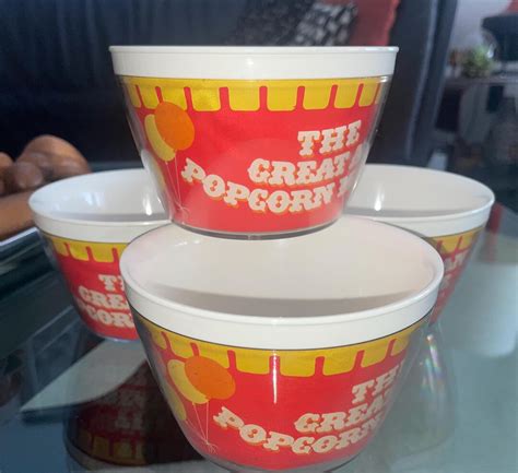 Vintage 70S The Great American Popcorn Machine Insulated Plastic Bowl