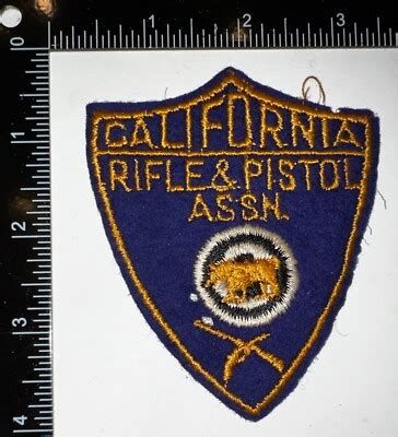 Vintage California Ca Rifle Pistol Association Felt Patch