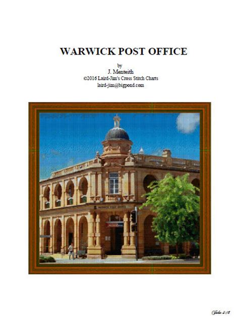 Warwick Post Office Cross Stitch Chart Etsy