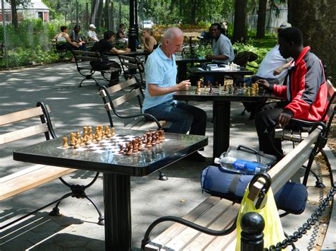 Washington Square Park Chess Tables City Lore