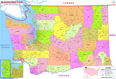 Washington Zip Code S List State Usa United States Of America 715 Zip Codes Seattle Zip Code