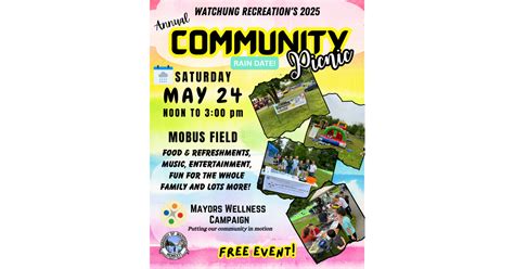 Watchung Community Picnic Rescheduled Due To Inclement Weather North Watchung Community Picnic Rescheduled Due To Inclement Weather North