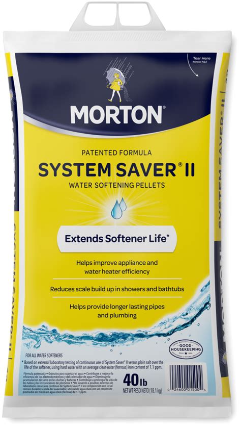 Water Softener Pellets Morton System Saver Pellet Water Softener Salt 25 Lb Bag With Resin Cleaner 25 Lb Water Softener Salt
