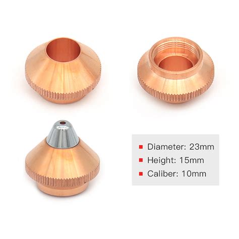 Wavetopsign Bullet Laser Nozzle Nuts Caliber 10Mm Height 15Mm For Fib