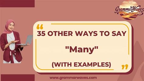 Ways To Say Many