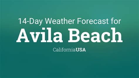 Weather Forecast For Avila Beach