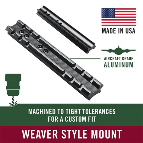 Weaver Top Mount Aluminum Base Machined To Exacting Tolerances Weaver