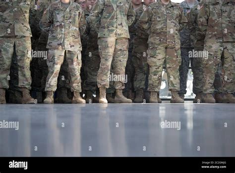 Weslaco Texas April 12 2018 Troops Stand At Attention At A National