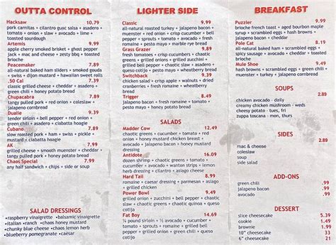 What Is A Chaos Menu