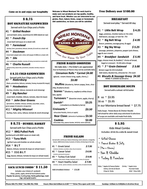 Wheat Montana Great Falls Menu Prices Amp Restaurant Reviews