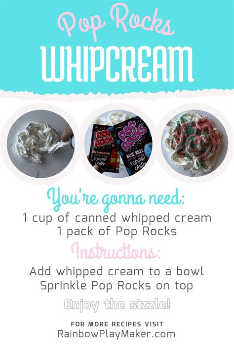 Whipped Cream And Pop Rocks Creating A Magical Sensory Experience