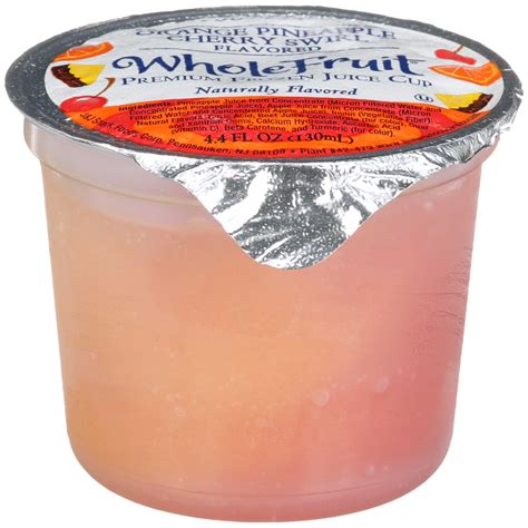 Whole Fruit Orange Pineapple And Cherry Swirl Premium Frozen Juice Cup 4 4 Ounce 96 Per Case