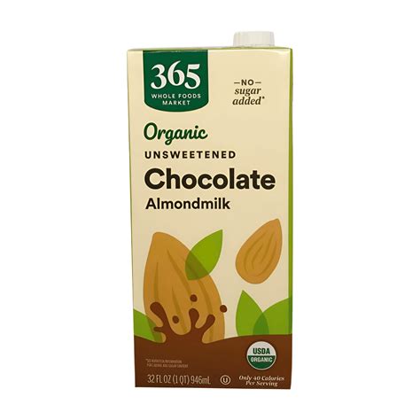 Wholefoods 365 Organic Unsweetened Chocolate Almond Milk Milk Pick