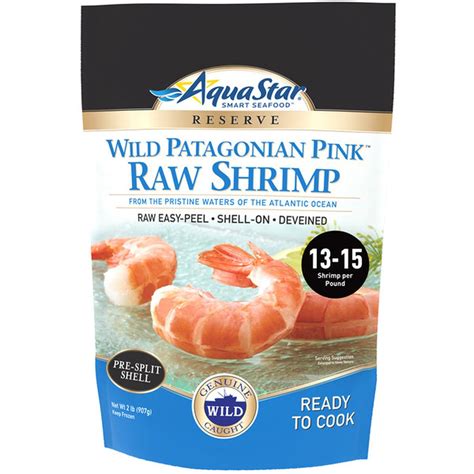 Wild Patagonian Pink Raw Shrimp Aqua Star