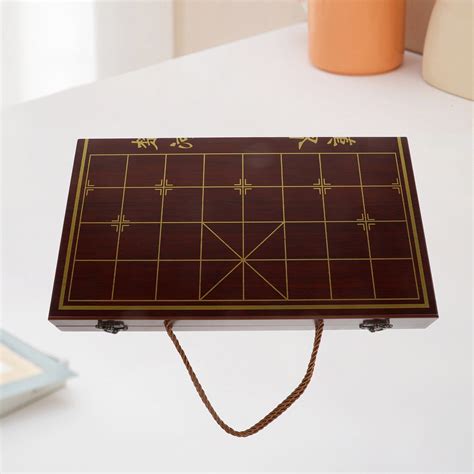 Wooden Chinese Chess Set With Storage Case