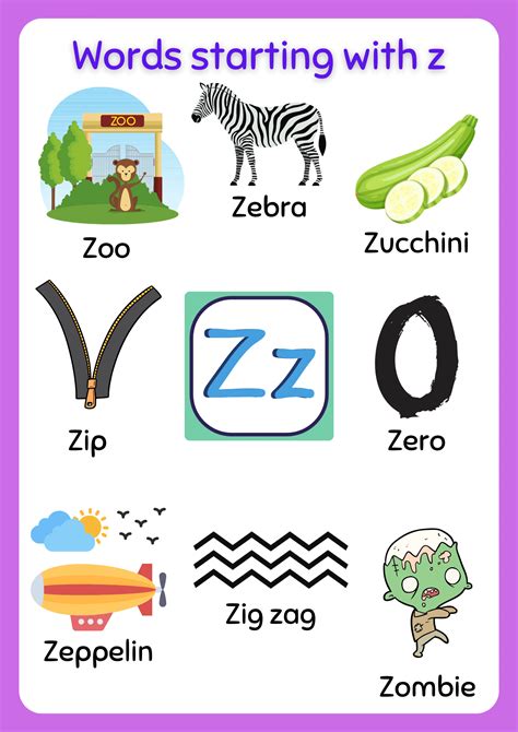 Words That Starts With The Letter Z