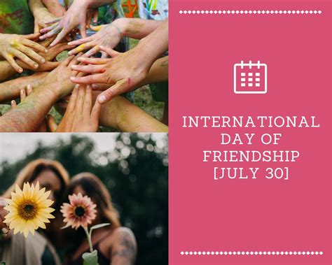 World Friendship Day International Day Of Friendship 2026 July 30 2026 Awareness Days