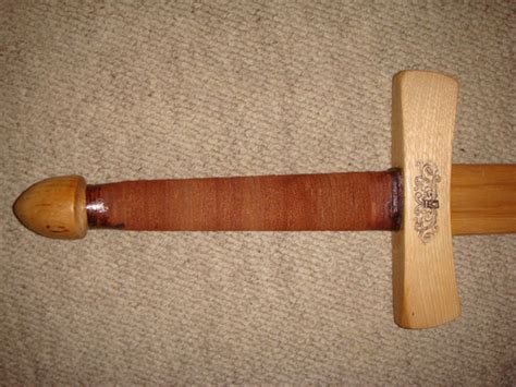 Wrapping The Sword Hilt Wooden Practice Medieval Sword