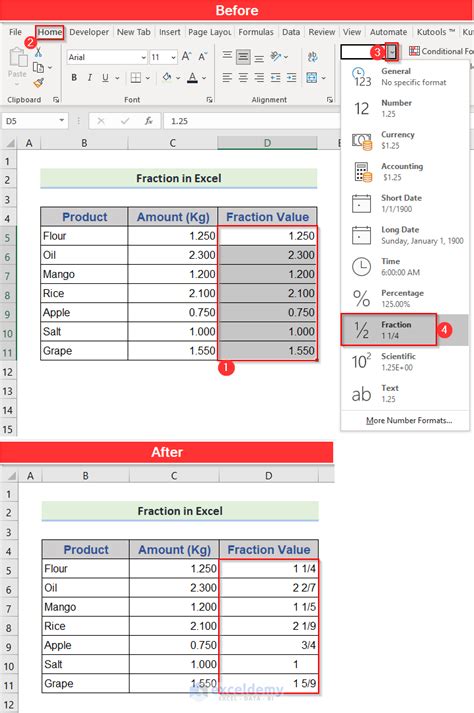Write Display And Convert Fraction In Excel 7 Methods Exceldemy