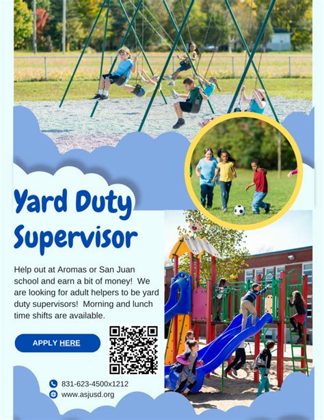 Yard Duty Supervisors Needed Aromas San Juan Usd