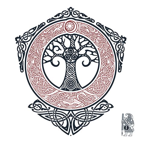 Yggdrasil Tree Of Life Knotwork Tattoo Design By Raidho Yggdrasil