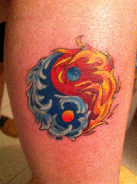 Yin Yang Fire And Water Tattoo Idea Yin Yang Fire And Water Tattoo Idea