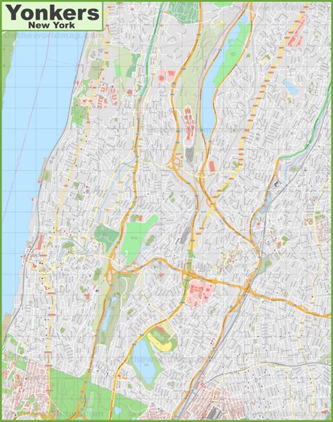 Yonkers Ny Zip Code Map Laminated Want It All