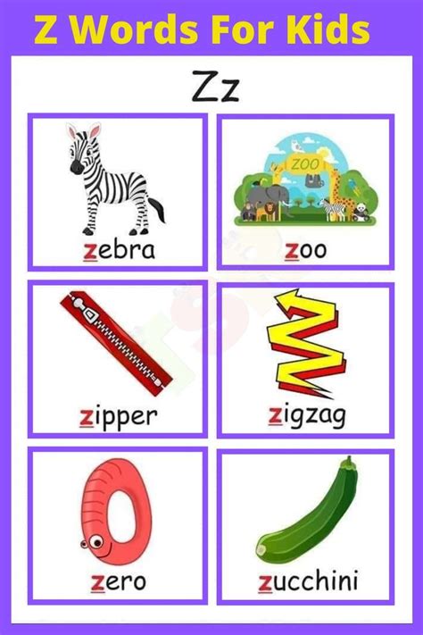 Z Letter Words Learn Z Words In English Z Letter Words Learn Z Words In English